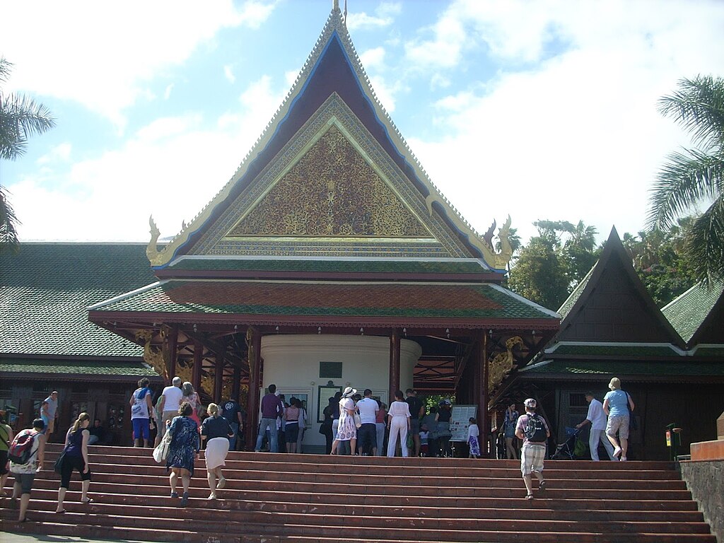 Pagoda house in a zoo in Spain Tenerife
